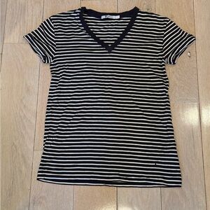 T by Alexander Wang lightweight navy and white striped teeshirt. Size small.